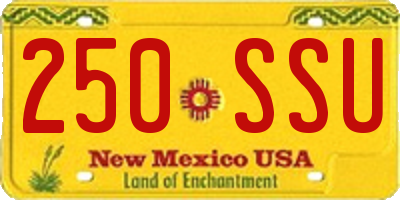 NM license plate 250SSU