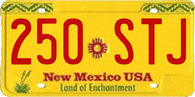 NM license plate 250STJ