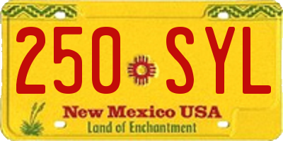 NM license plate 250SYL