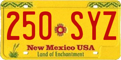 NM license plate 250SYZ