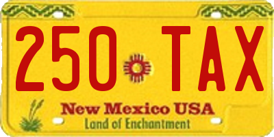 NM license plate 250TAX