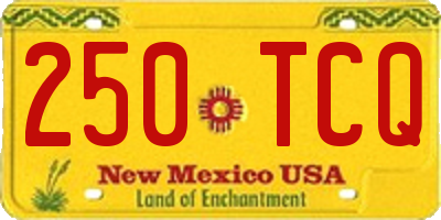 NM license plate 250TCQ