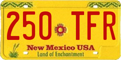 NM license plate 250TFR