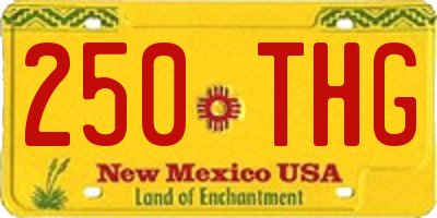 NM license plate 250THG
