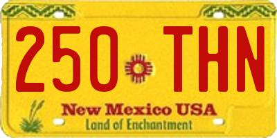 NM license plate 250THN