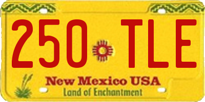 NM license plate 250TLE
