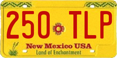 NM license plate 250TLP