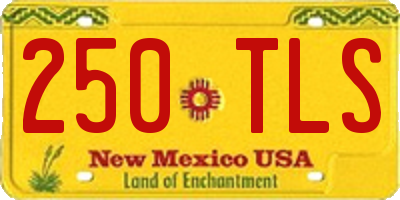 NM license plate 250TLS