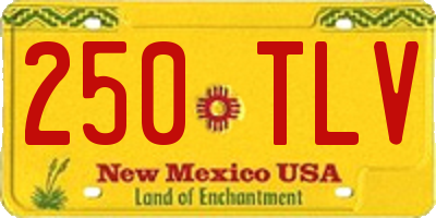 NM license plate 250TLV