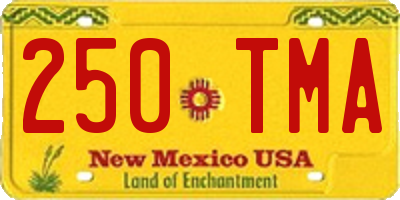 NM license plate 250TMA