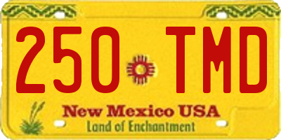 NM license plate 250TMD