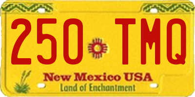 NM license plate 250TMQ