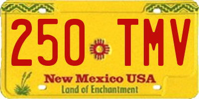 NM license plate 250TMV