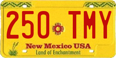 NM license plate 250TMY