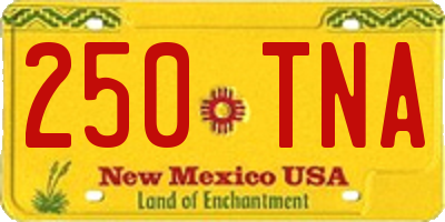 NM license plate 250TNA