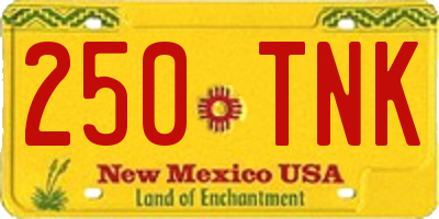 NM license plate 250TNK