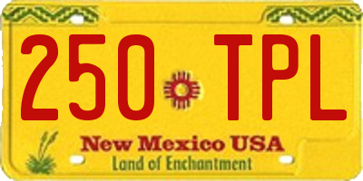 NM license plate 250TPL