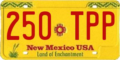 NM license plate 250TPP