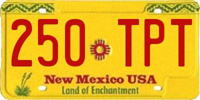 NM license plate 250TPT