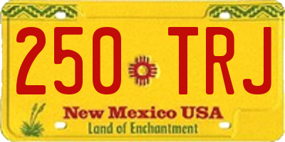 NM license plate 250TRJ
