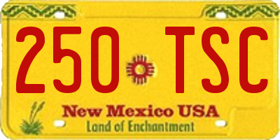 NM license plate 250TSC