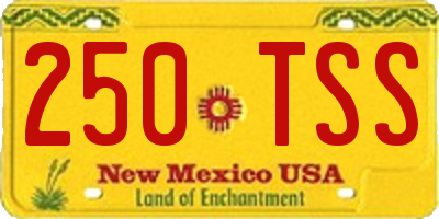 NM license plate 250TSS