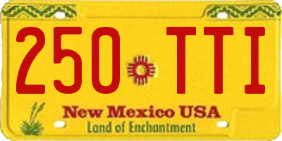 NM license plate 250TTI