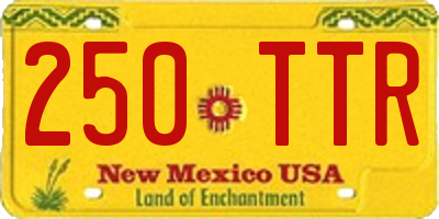NM license plate 250TTR