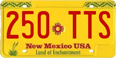 NM license plate 250TTS