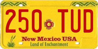 NM license plate 250TUD