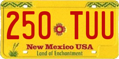 NM license plate 250TUU