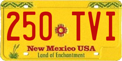 NM license plate 250TVI