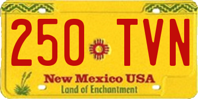 NM license plate 250TVN