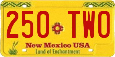 NM license plate 250TWO