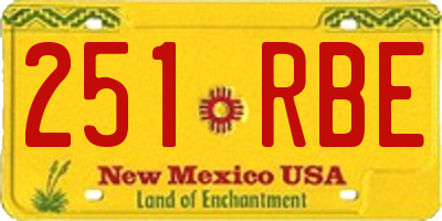 NM license plate 251RBE