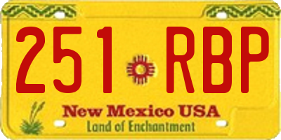 NM license plate 251RBP