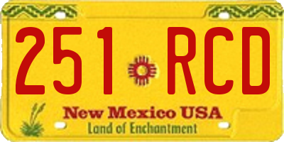 NM license plate 251RCD