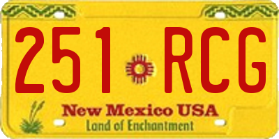 NM license plate 251RCG