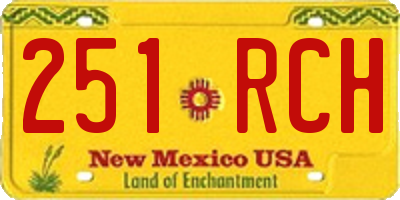 NM license plate 251RCH