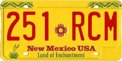 NM license plate 251RCM