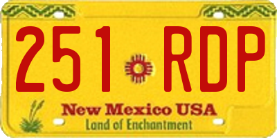 NM license plate 251RDP
