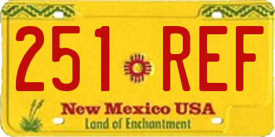 NM license plate 251REF