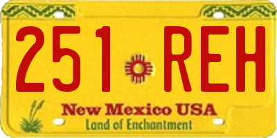 NM license plate 251REH