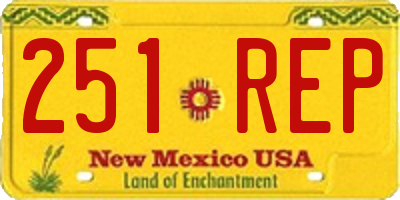NM license plate 251REP
