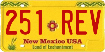 NM license plate 251REV