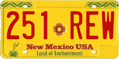 NM license plate 251REW