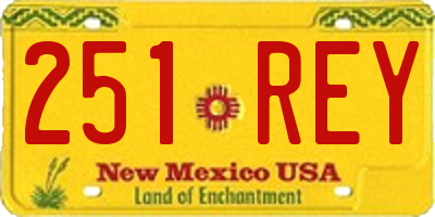 NM license plate 251REY