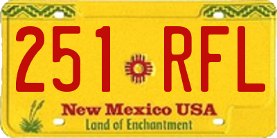 NM license plate 251RFL