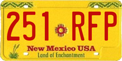 NM license plate 251RFP