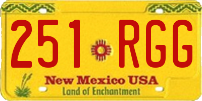 NM license plate 251RGG